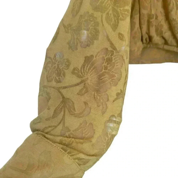 Anthropologie Mustard Wrap Top - Picture 7 of 10